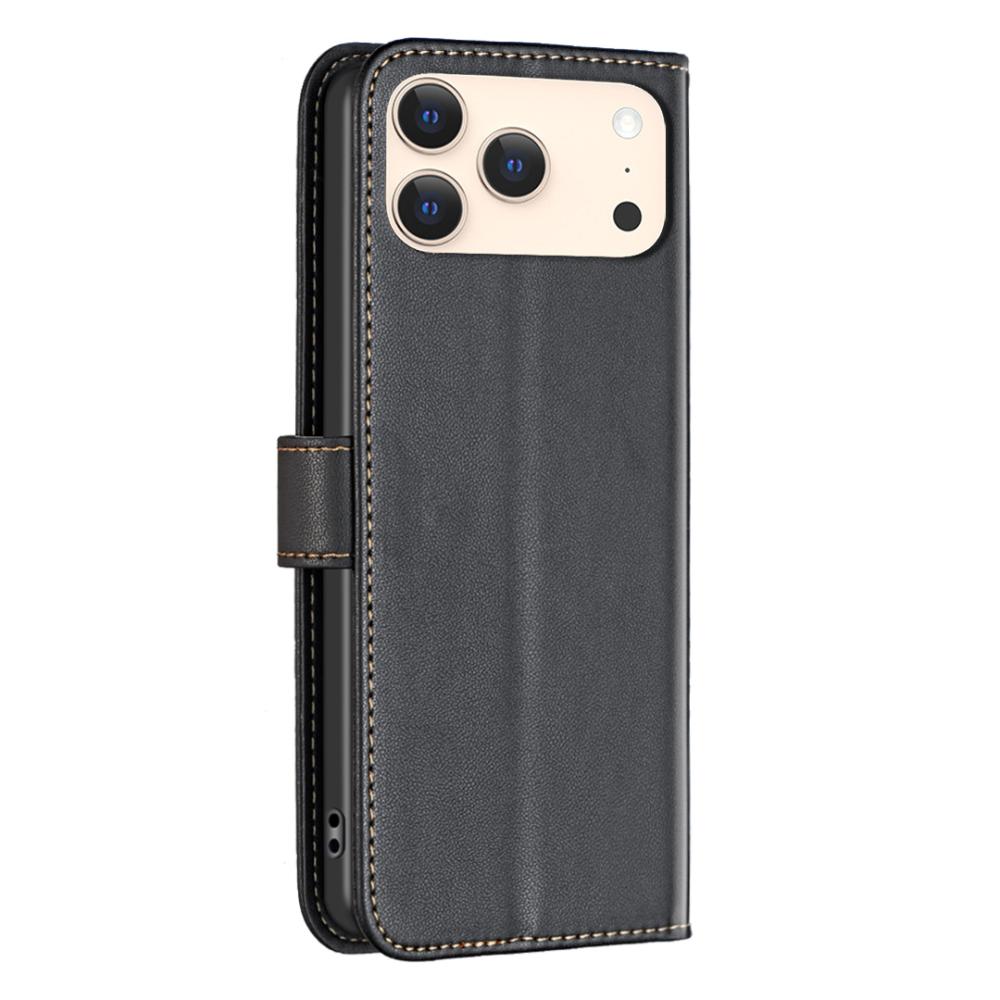 BINFEN BINFEN iPhone 17 Pro Max Fodral Läder Svart