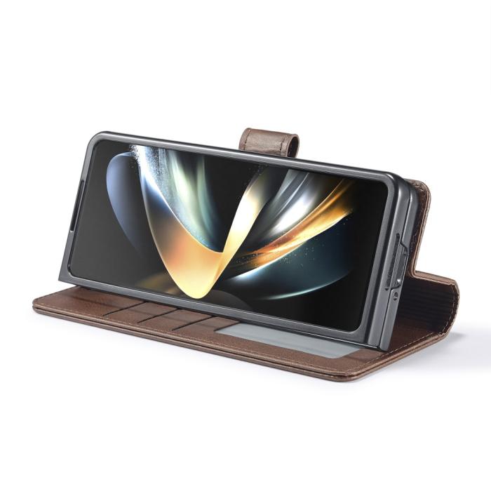 Bild 3, LC.IMEEKE LC.IMEEKE Galaxy Z Fold 5 Fodral Läder Brun