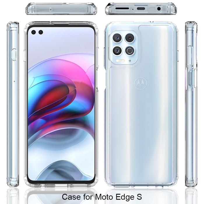 Bild 2,  Motorola Moto G100 Skal Akryl/TPU Shockproof Transparent
