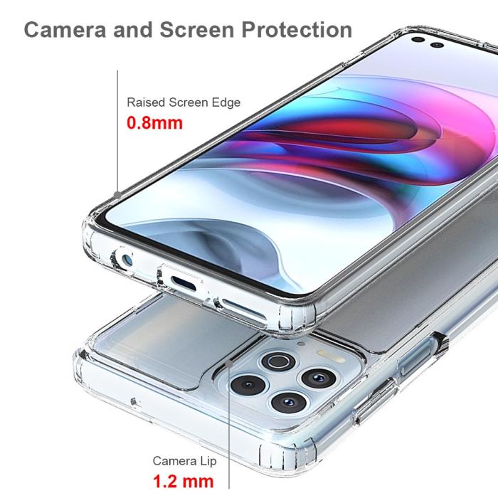 Bild 3,  Motorola Moto G100 Skal Akryl/TPU Shockproof Transparent