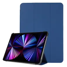  iPad Pro 11 (2018/2020/2021) - Tri-Fold L&auml;der Fodral - M&ouml;rk Bl&aring;