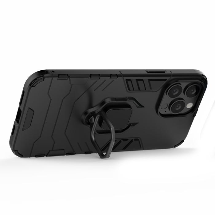 Bild 4,  iPhone 13 Pro Max - Hybrid Ring Skal - Svart