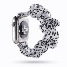  Scrunchie White Leopard Armband Apple Watch 42/41/40/38 mm