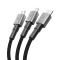 Tech-Protect Tech-Protect 1.2m 3in1 USB-C/Lightning/Micro USB Kabel Iron Grey