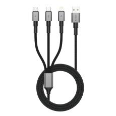 Tech-Protect Tech-Protect 1.2m 3in1 USB-C/Lightning/Micro USB Kabel Iron Grey