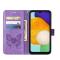  Samsung Galaxy A54 5G Fodral Med Fjäril Tryck Lila