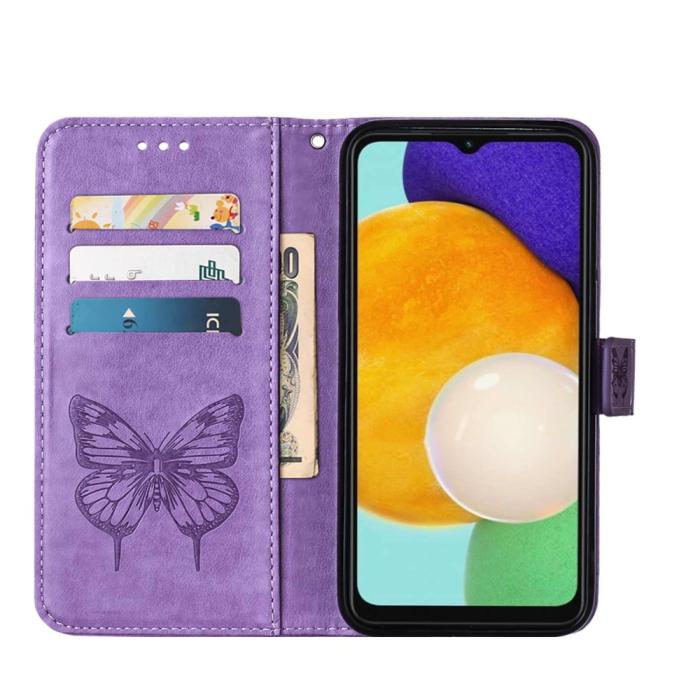 Bild 2,  Samsung Galaxy A54 5G Fodral Med Fjäril Tryck Lila