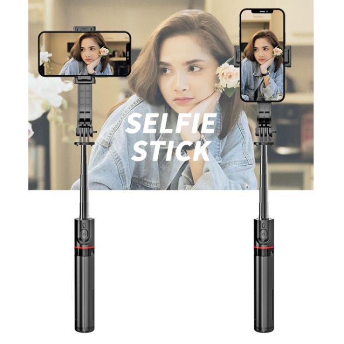 Bild 6,  Bluetooth Selfiestick Tripod 113 cm Svart