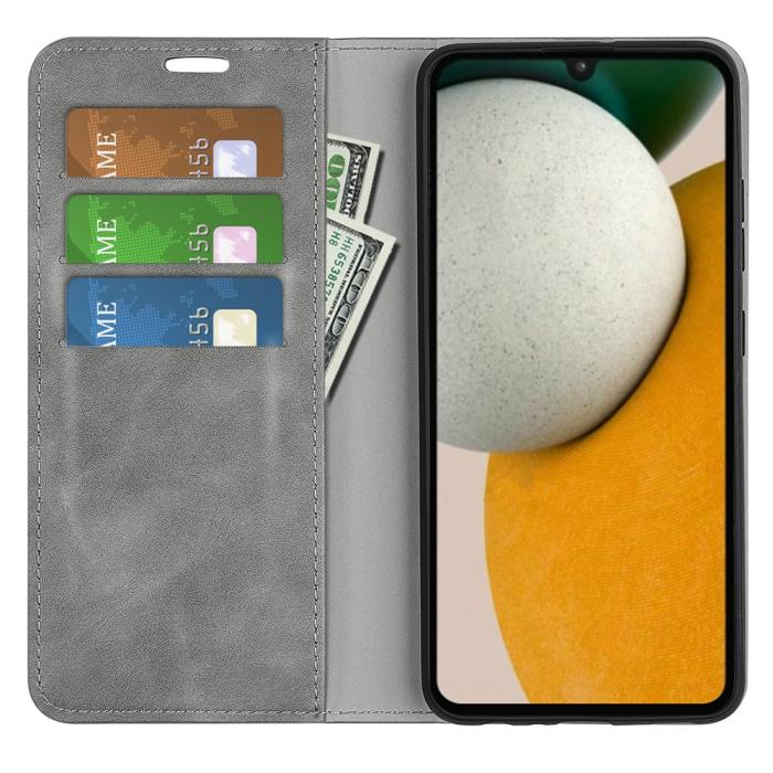 Bild 2,  Samsung Galaxy A15 5G Fodral Flip Skin Touch Grå