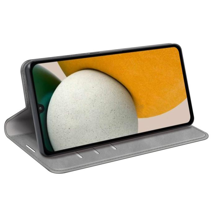 Bild 3,  Samsung Galaxy A15 5G Fodral Flip Skin Touch Grå