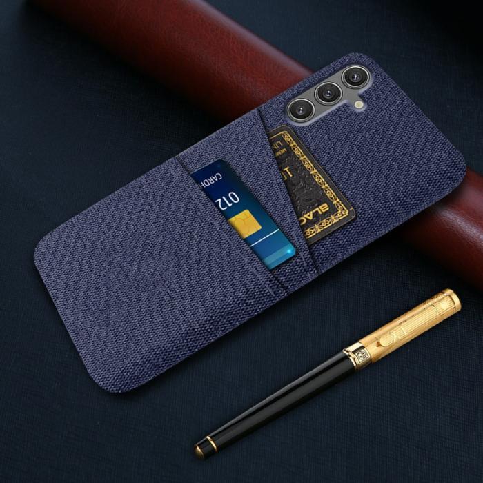 Bild 5,  Samsung Galaxy S25 Skal Med Kortfack Tygbelagt Blå
