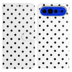  Google Pixel 11 Pro XL Fodral L&auml;der Prickigt M&ouml;nster Vit