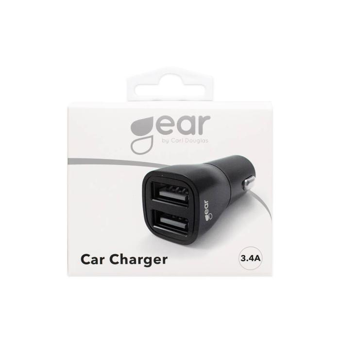 Bild 2, Gear GEAR Billaddare 2xUSB-A 3.4A Svart