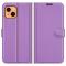  iPhone 13 Fodral Litchi Textur Lila
