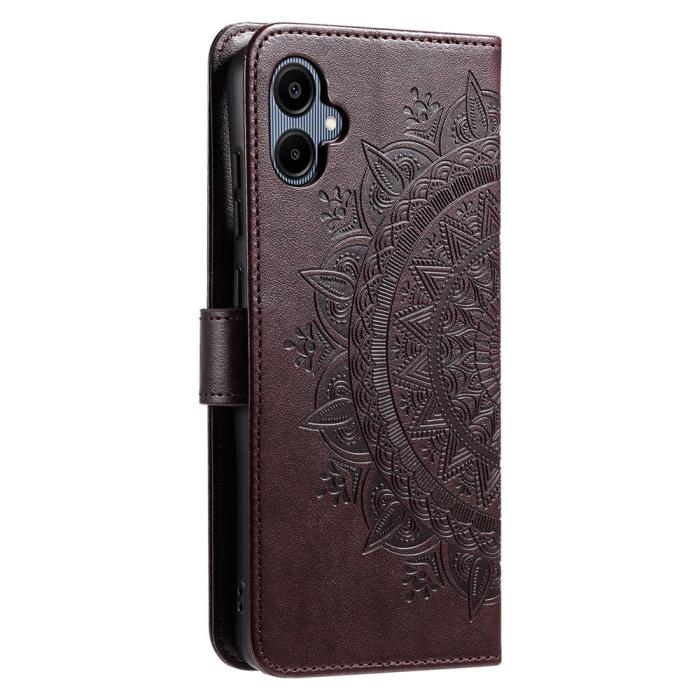 Bild 6,  Samsung Galaxy A07 Fodral Mandala Läder Brun