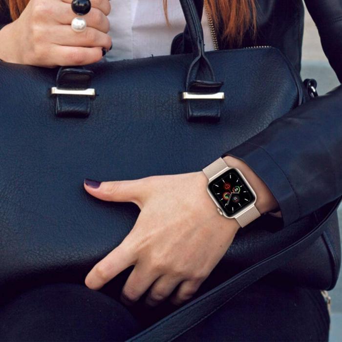 Bild 5, Tech-Protect Tech-Protect Milanese Loop Armband Apple Watch 38/40/41/42 mm Svart