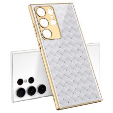 GKK GKK Galaxy S24 Ultra Skal H&auml;rdat Glas Electroplate Fl&auml;tad Textur