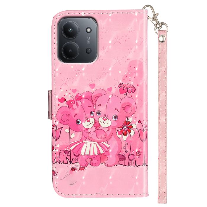 Bild 2,  Xiaomi Redmi 15C Fodral Med Tryck Rosa Björnar