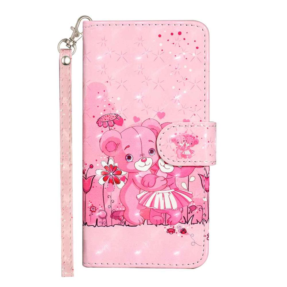  Xiaomi Redmi 15C Fodral Med Tryck Rosa Björnar