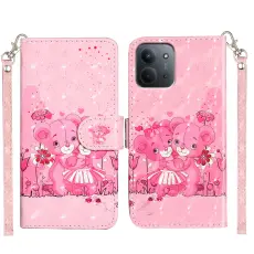  Xiaomi Redmi 15C Fodral Med Tryck Rosa Bj&ouml;rnar