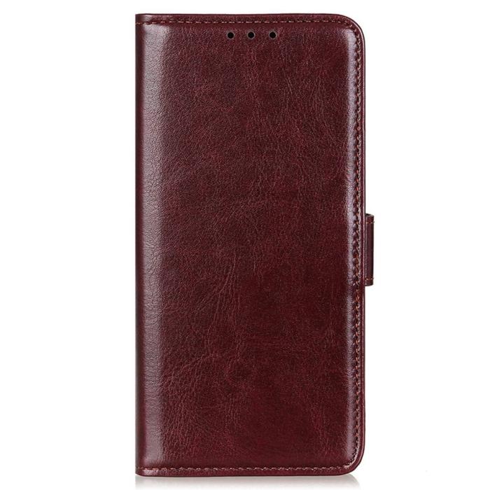 Bild 6,  Samsung Galaxy S23 Ultra Fodral Crazy Horse Läder Brun