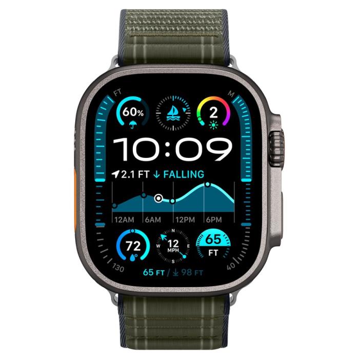 Bild 2, Spigen Spigen Apple Watch 42/44/45/46/49 mm Klockarmband Grön