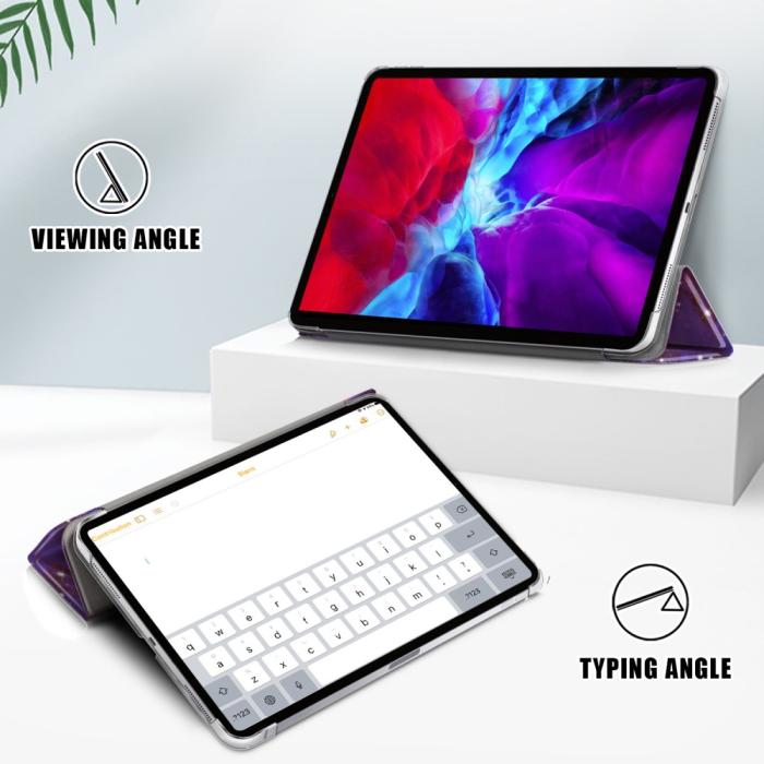 Bild 2,  iPad Pro 12.9 (2018/2020/2021) - Tri-Fold Läder Fodral - Cosmic Space