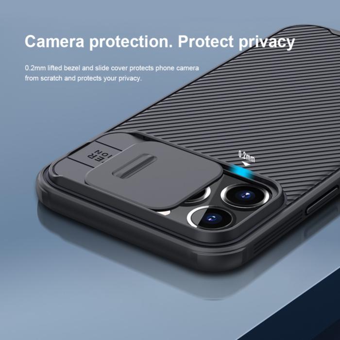 Bild 3, NILLKIN iPhone 13 Pro Max - NILLKIN CamShield Pro Skal - Svart