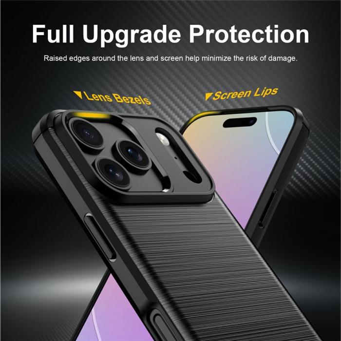 Bild 3,  iPhone 18 Pro Max/17 Pro Max Skal Kolfiber Textur Svart