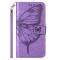  Samsung Galaxy A54 5G Fodral Med Fjäril Tryck Lila