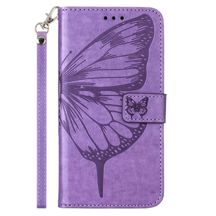 Bild 6,  Samsung Galaxy A54 5G Fodral Med Fjäril Tryck Lila