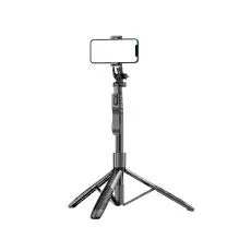  Selfie Stick Tripod 153 cm Bluetooth Svart