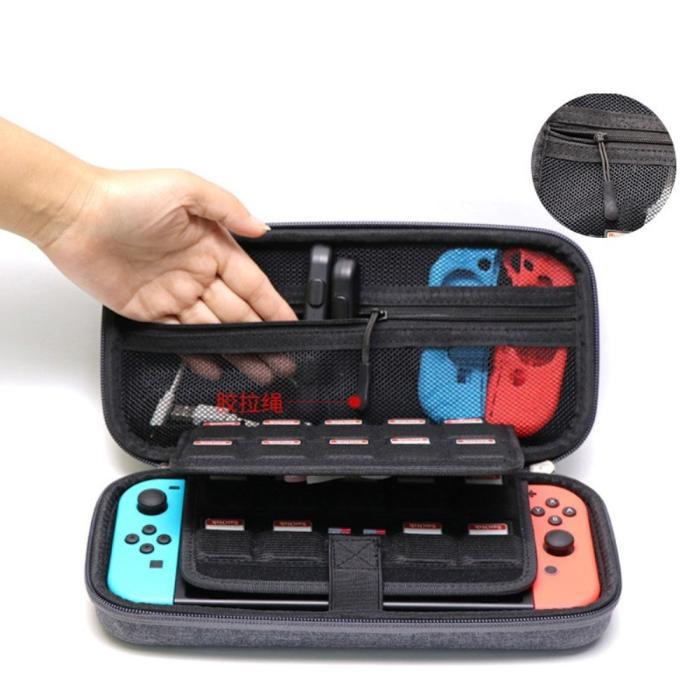 Bild 4,  Nintendo Switch Skyddsfodral Reseväska Grå