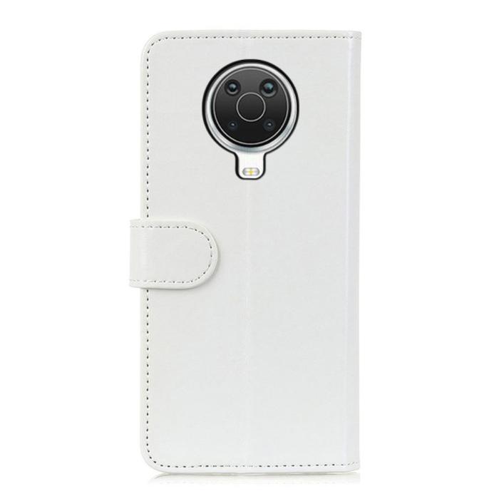 Bild 5,  Nokia G10 / G20 Fodral Crazy Horse Retro Läder Vit