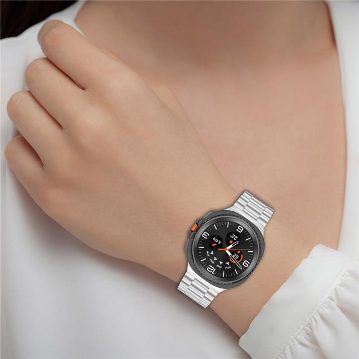 Bild 6,  Galaxy Watch 8 46/44/40 mm Armband Rostfritt Stål Silver