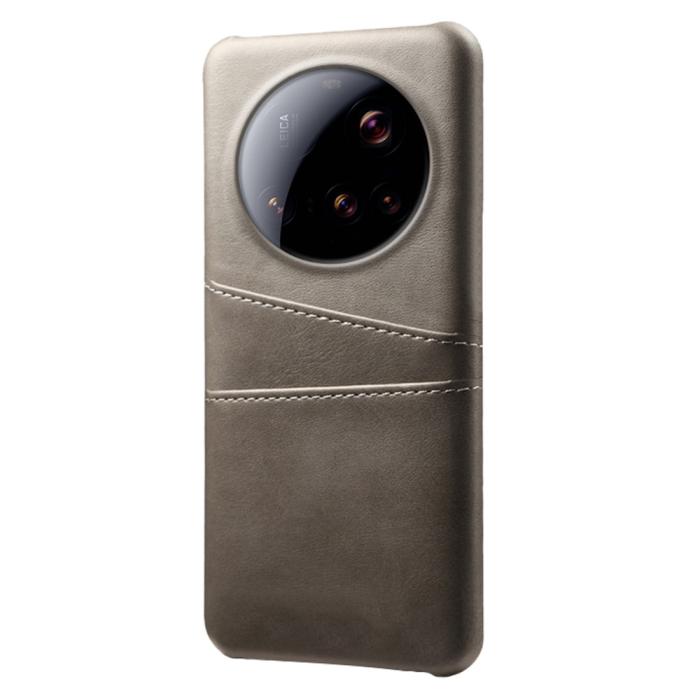 Bild 2,  Xiaomi 15 Ultra Läderbelagt Skal Med Kortfack Grå