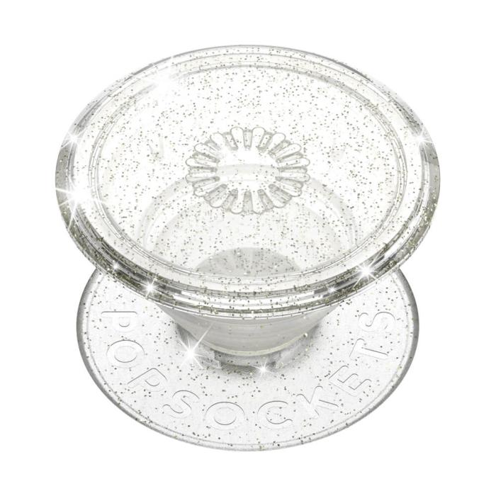 Bild 3, PopSockets PopSockets Avtagbart Grip med Ställfunktion Clear Glitter Silver