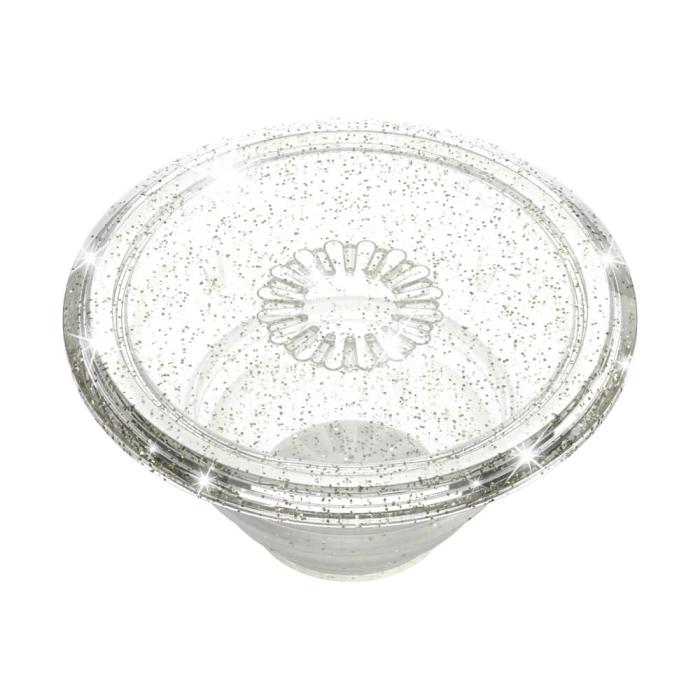 Bild 5, PopSockets PopSockets Avtagbart Grip med Ställfunktion Clear Glitter Silver