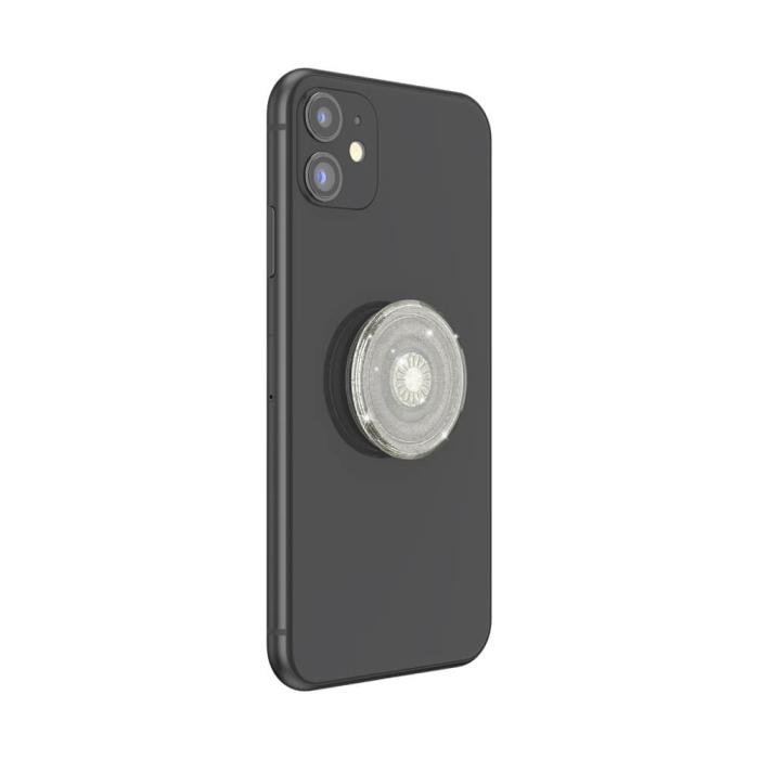 Bild 6, PopSockets PopSockets Avtagbart Grip med Ställfunktion Clear Glitter Silver