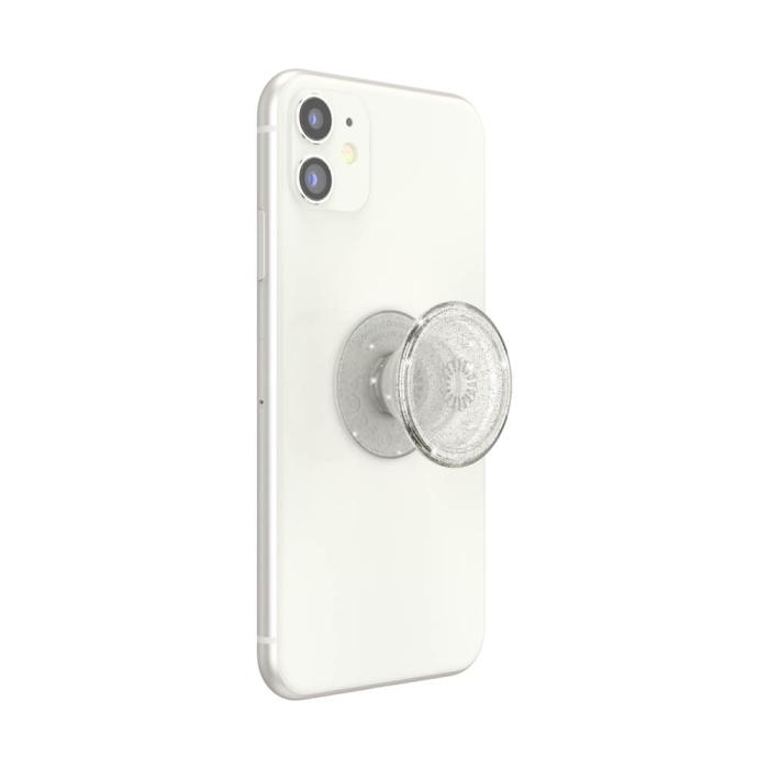 Bild 9, PopSockets PopSockets Avtagbart Grip med Ställfunktion Clear Glitter Silver