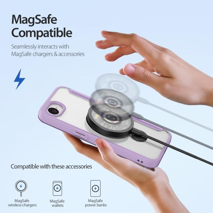Bild 3, DUX DUCIS DUX DUCIS iPhone 17e/16e Fodral MagSafe Skin X Pro Lila/Rosa