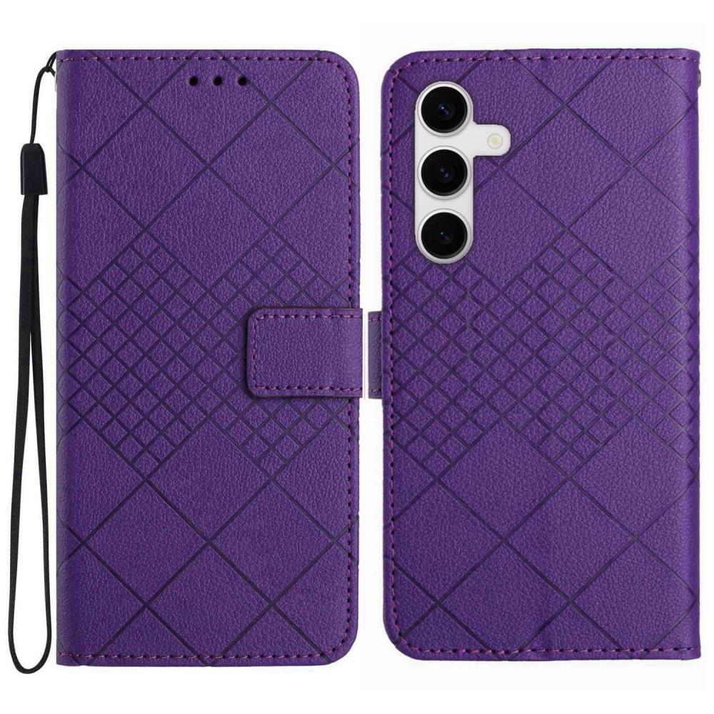  Samsung Galaxy S25 FE Fodral Läder Mörk Lila