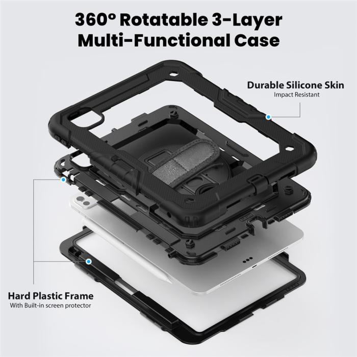Bild 4,  iPad Pro 11 2025 / 2024 Skal 360 Shockproof Hybrid Kickstand