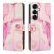  Samsung Galaxy S26 Fodral Läder Marmor Roséguld