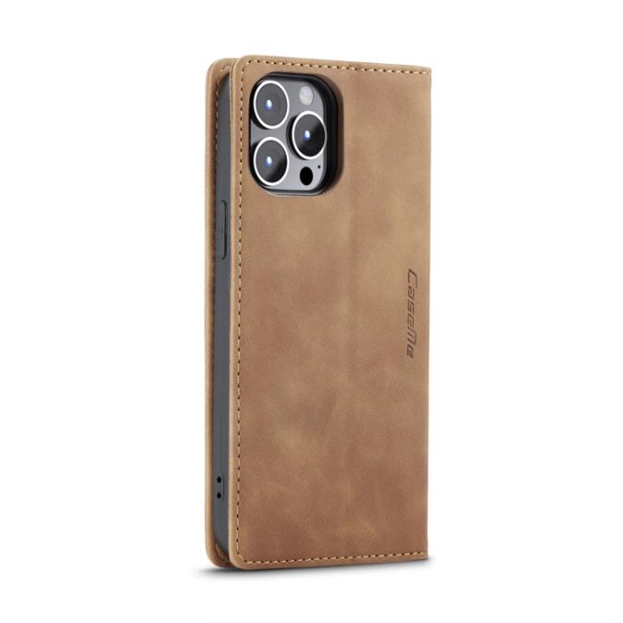 Bild 3, CASEME CASEME iPhone 14 Pro Fodral Retro Flip Brun