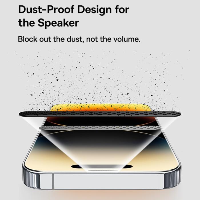 Bild 3, BASEUS BASEUS iPhone 15 Plus Skärmskydd Heltäckande