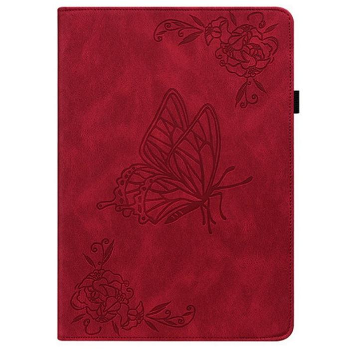 Bild 5,  Samsung Galaxy Tab S11 Fodral Butterfly Flower Röd