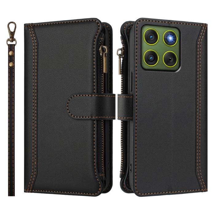 Bild 3,  Motorola Edge 70 Fodral Multifunktionellt Läder Svart
