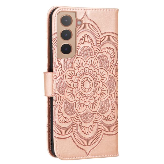 Bild 3,  Samsung Galaxy S22 Plus Fodral Mandala Flower Roséguld