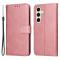 Samsung Galaxy S24 FE Plånboksfodral Läder Roséguld